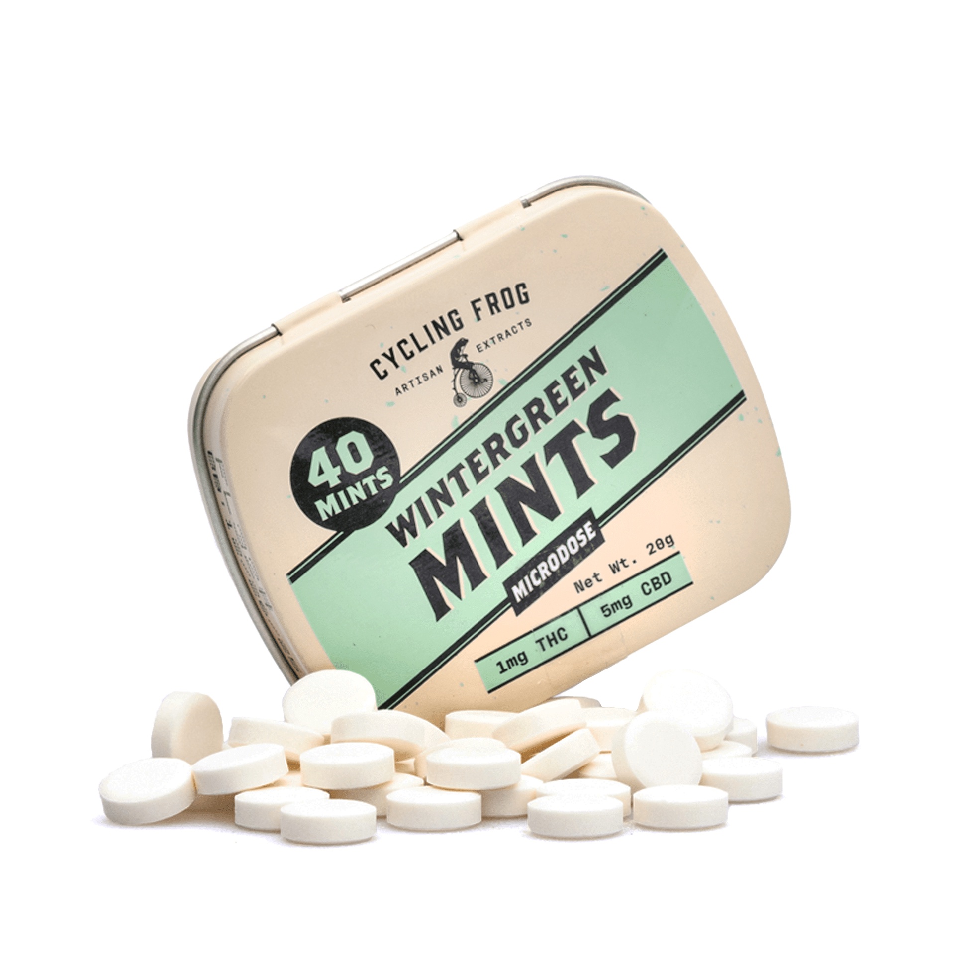 Cycling Frog Wintergreen Mints (40 mg Delta 9 THC + 200 mg CBD Total)